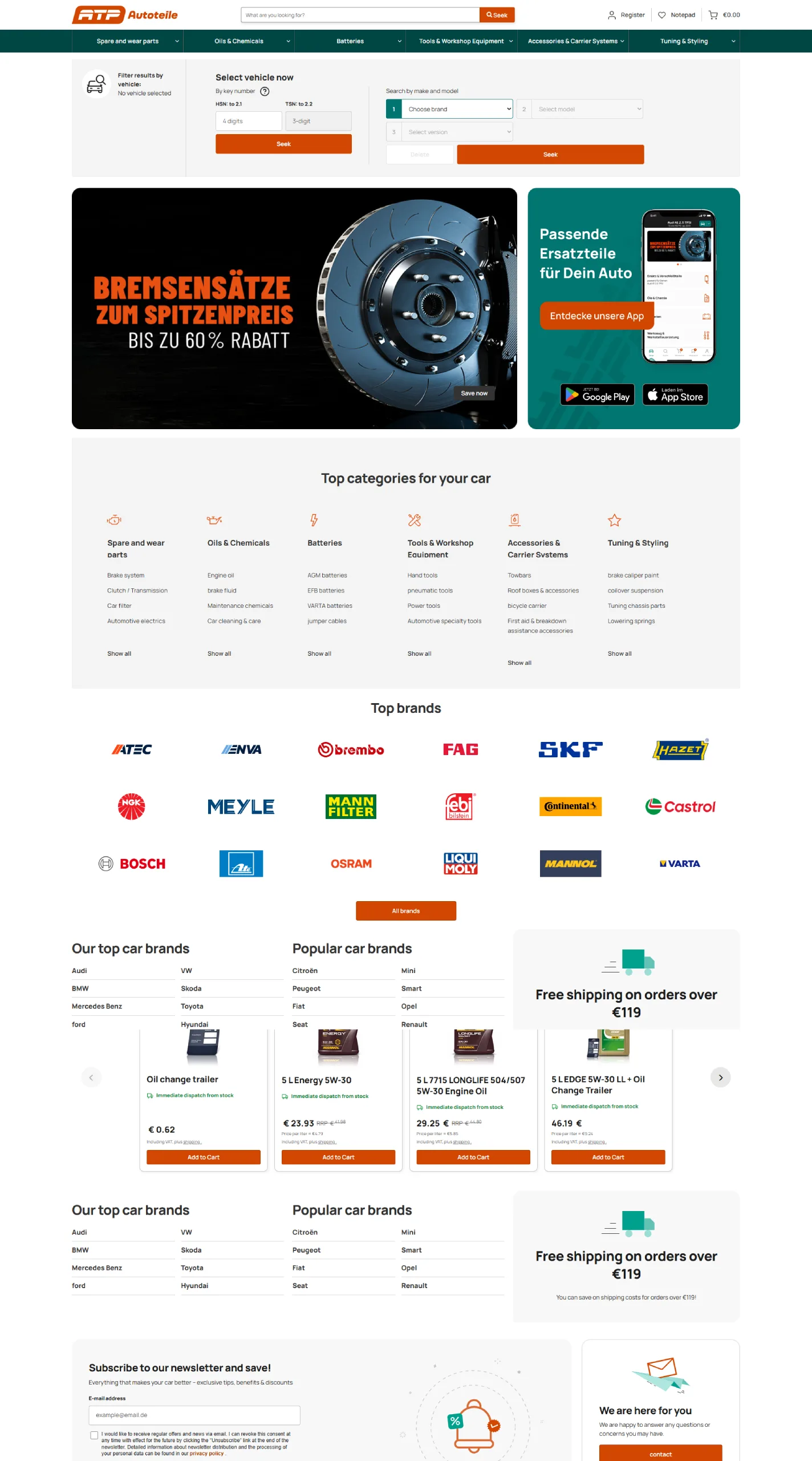 Screenshot ATP Autoteile